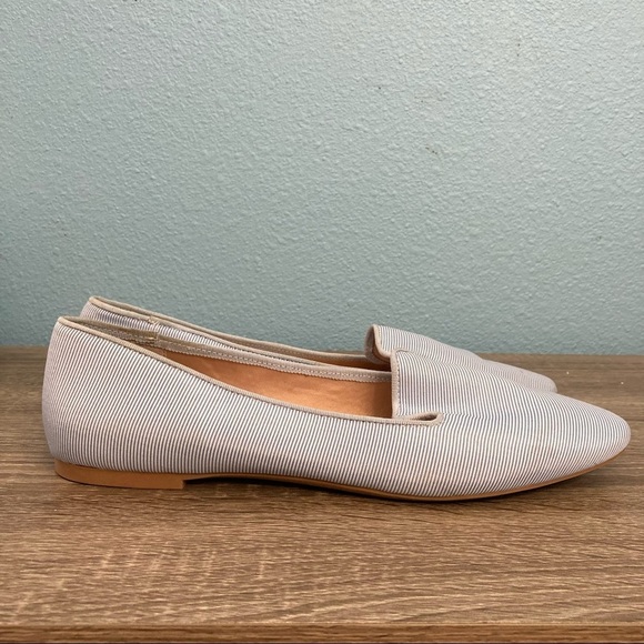 H&M Striped Flats - Blue/white - 9.5 - Picture 1 of 7
